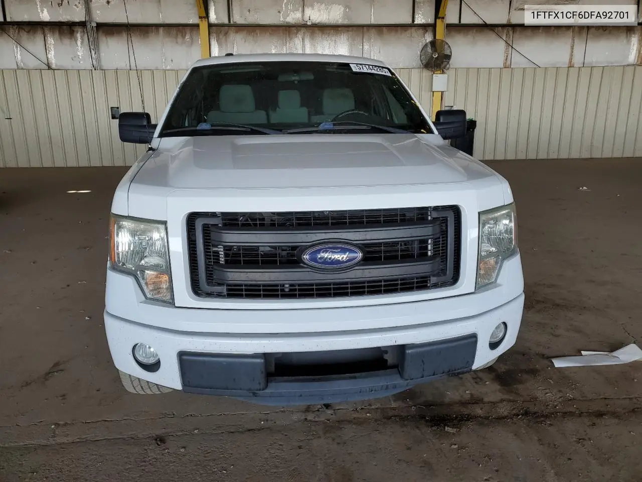 2013 Ford F150 Super Cab VIN: 1FTFX1CF6DFA92701 Lot: 57144285
