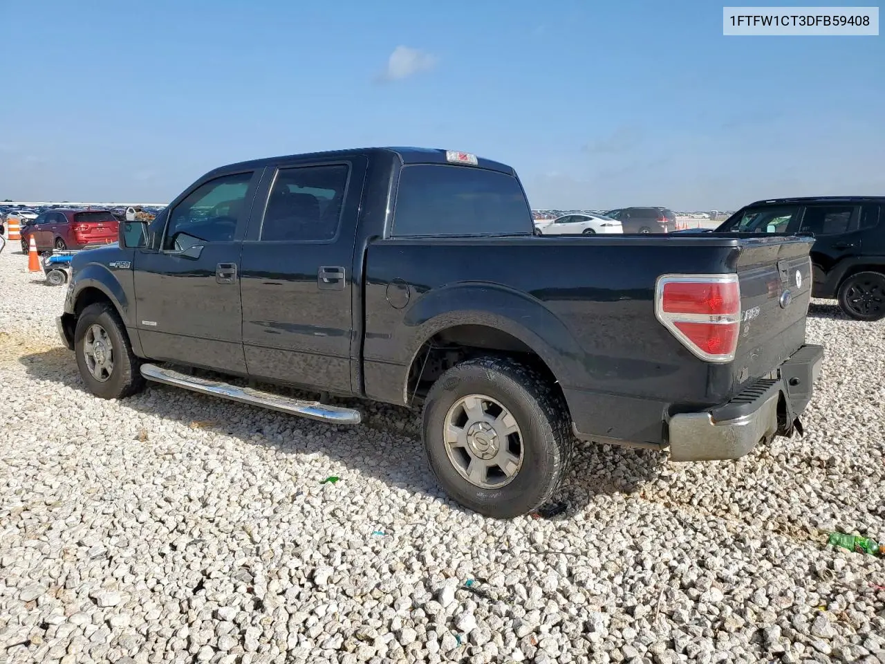 2013 Ford F150 Supercrew VIN: 1FTFW1CT3DFB59408 Lot: 62593225