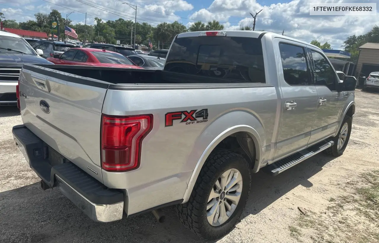 2015 Ford F150 Supercrew VIN: 1FTEW1EF0FKE68332 Lot: 57244135