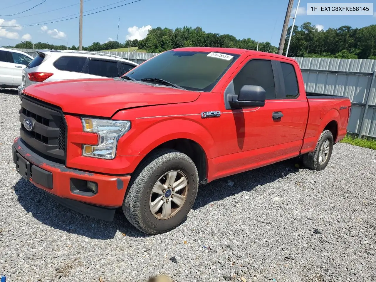 2015 Ford F150 Super Cab VIN: 1FTEX1C8XFKE68145 Lot: 61923635