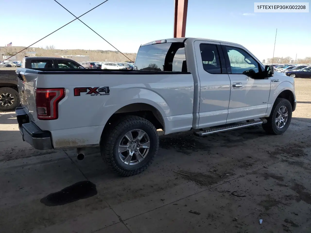 2016 Ford F150 Super Cab VIN: 1FTEX1EP3GKG02208 Lot: 49816415