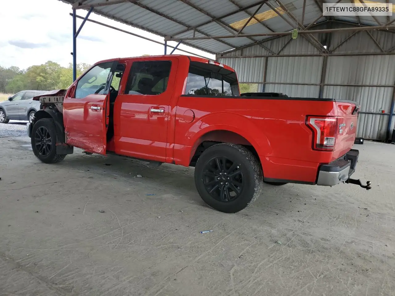 2016 Ford F150 Supercrew VIN: 1FTEW1C88GFA89335 Lot: 51789065
