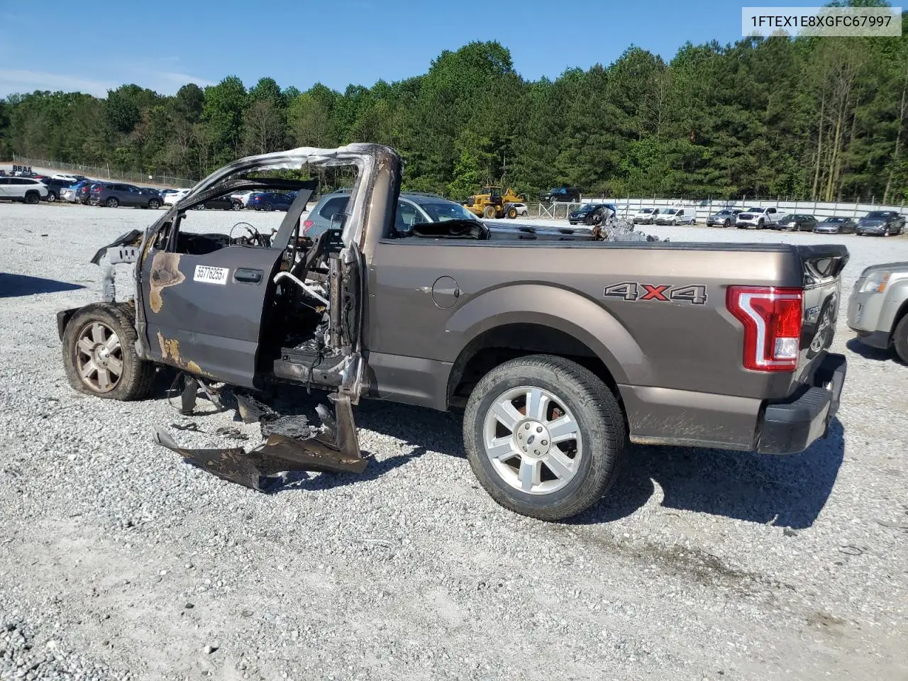 2016 Ford F150 Super Cab VIN: 1FTEX1E8XGFC67997 Lot: 55776255