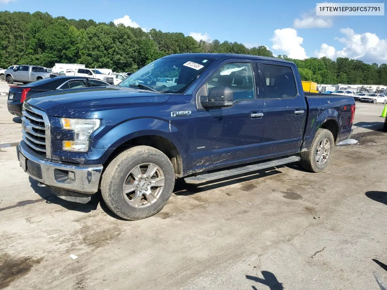 2016 Ford F150 Supercrew VIN: 1FTEW1EP3GFC57791 Lot: 58722435