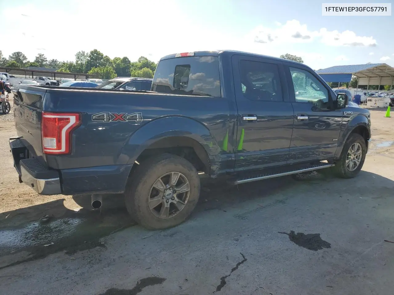 2016 Ford F150 Supercrew VIN: 1FTEW1EP3GFC57791 Lot: 58722435
