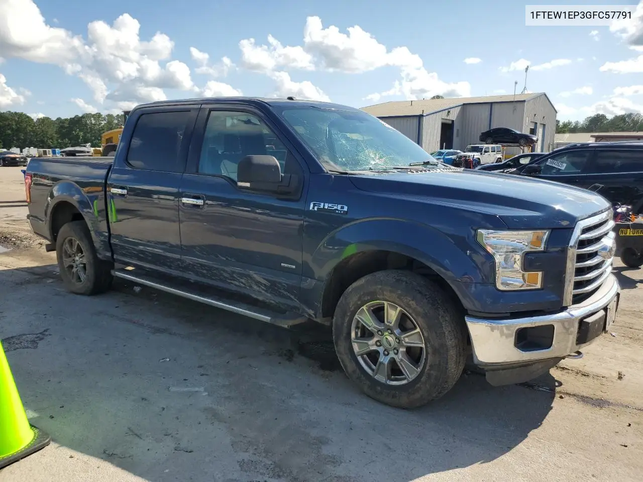 2016 Ford F150 Supercrew VIN: 1FTEW1EP3GFC57791 Lot: 58722435