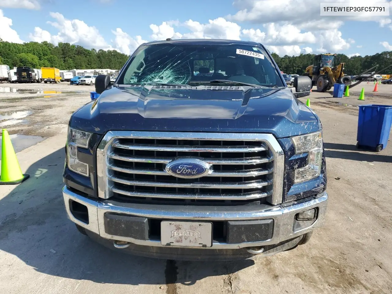 2016 Ford F150 Supercrew VIN: 1FTEW1EP3GFC57791 Lot: 58722435