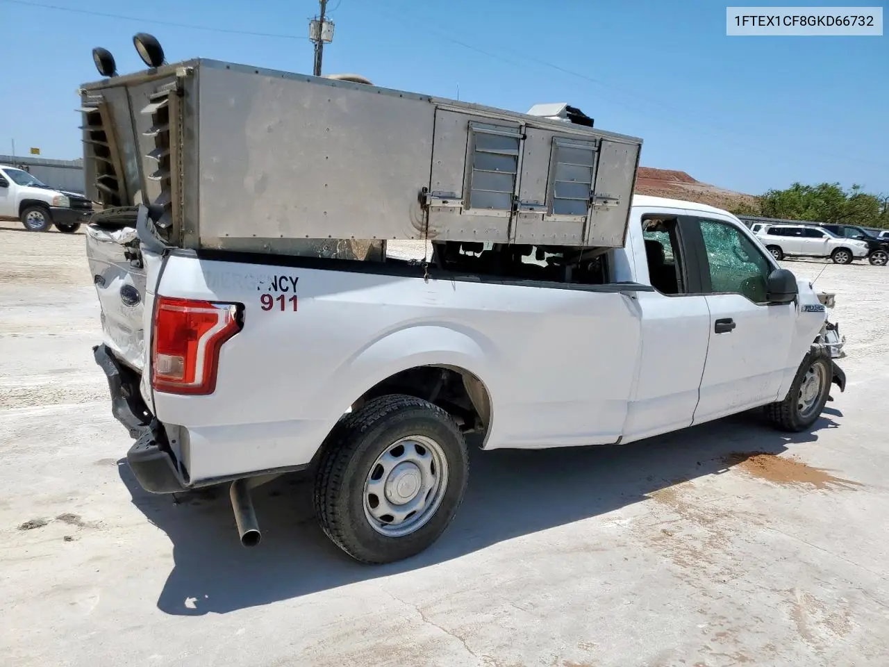 2016 Ford F150 Super Cab VIN: 1FTEX1CF8GKD66732 Lot: 61342805