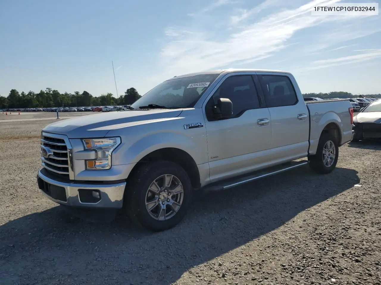 2016 Ford F150 Supercrew VIN: 1FTEW1CP1GFD32944 Lot: 62093065