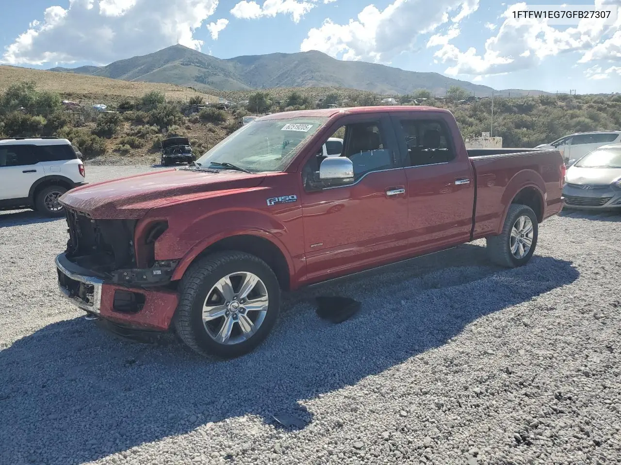 2016 Ford F150 Supercrew VIN: 1FTFW1EG7GFB27307 Lot: 62519205