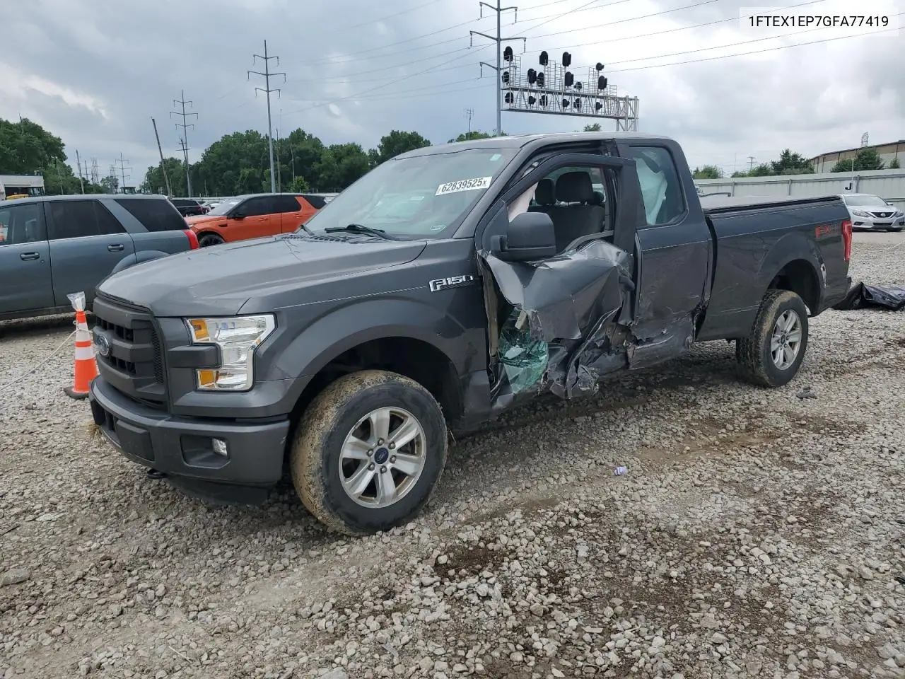 2016 Ford F150 Super Cab VIN: 1FTEX1EP7GFA77419 Lot: 62839525