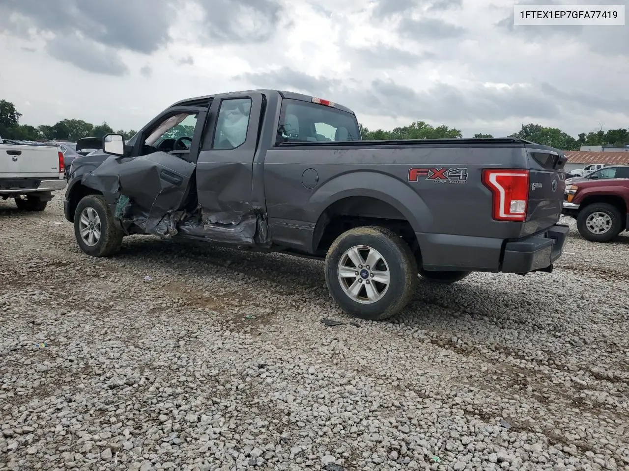 2016 Ford F150 Super Cab VIN: 1FTEX1EP7GFA77419 Lot: 62839525