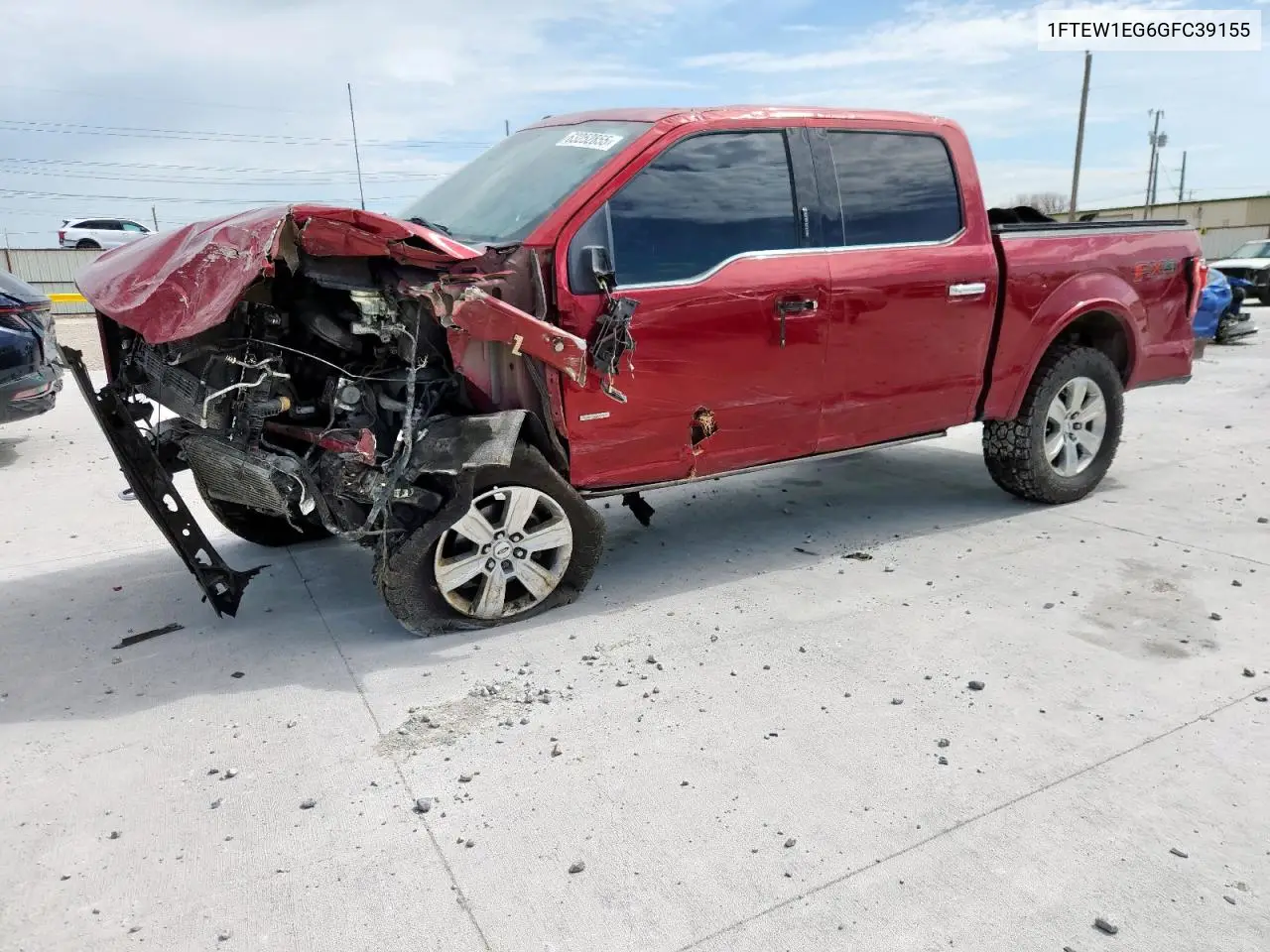 2016 Ford F150 Supercrew VIN: 1FTEW1EG6GFC39155 Lot: 63252855