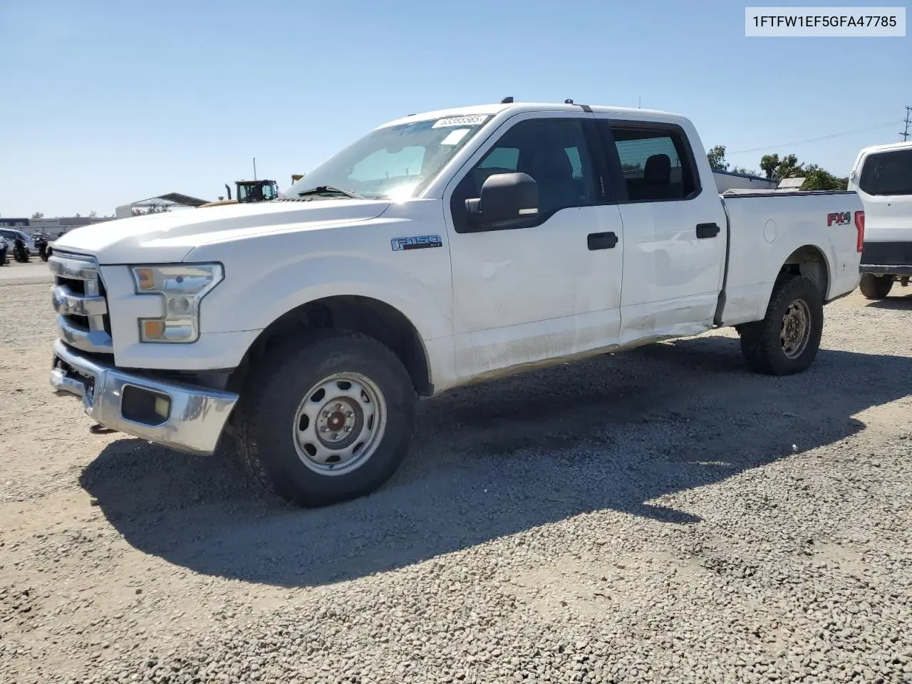 2016 Ford F150 Supercrew VIN: 1FTFW1EF5GFA47785 Lot: 63385565