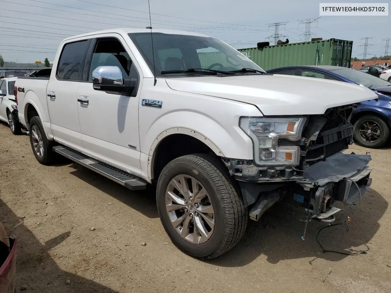 2017 Ford F150 Supercrew VIN: 1FTEW1EG4HKD57102 Lot: 55686135