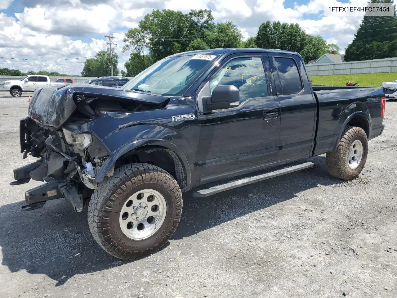 2017 Ford F150 Super Cab VIN: 1FTFX1EF4HFC57454 Lot: 57087675
