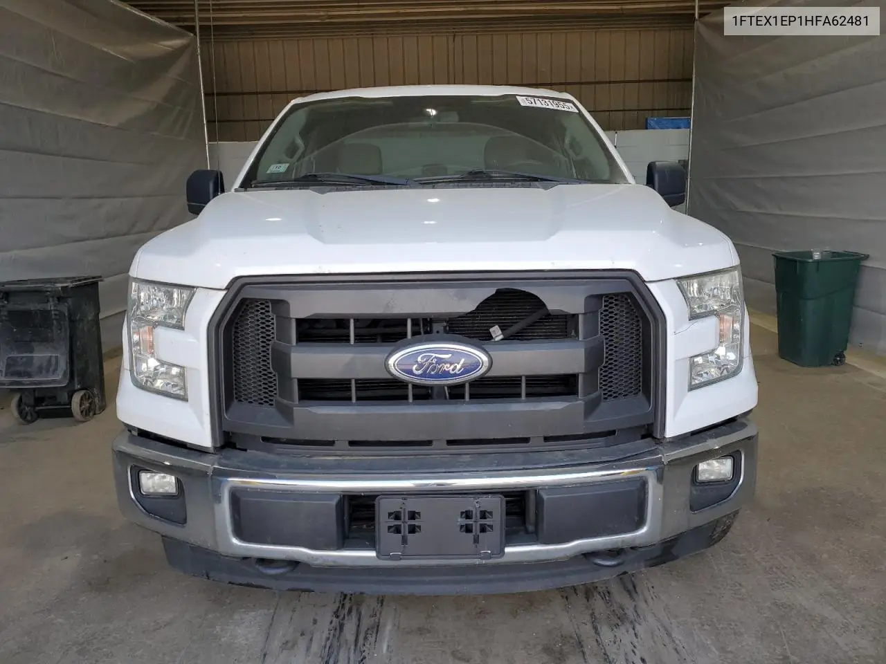 2017 Ford F150 Super Cab VIN: 1FTEX1EP1HFA62481 Lot: 57131955