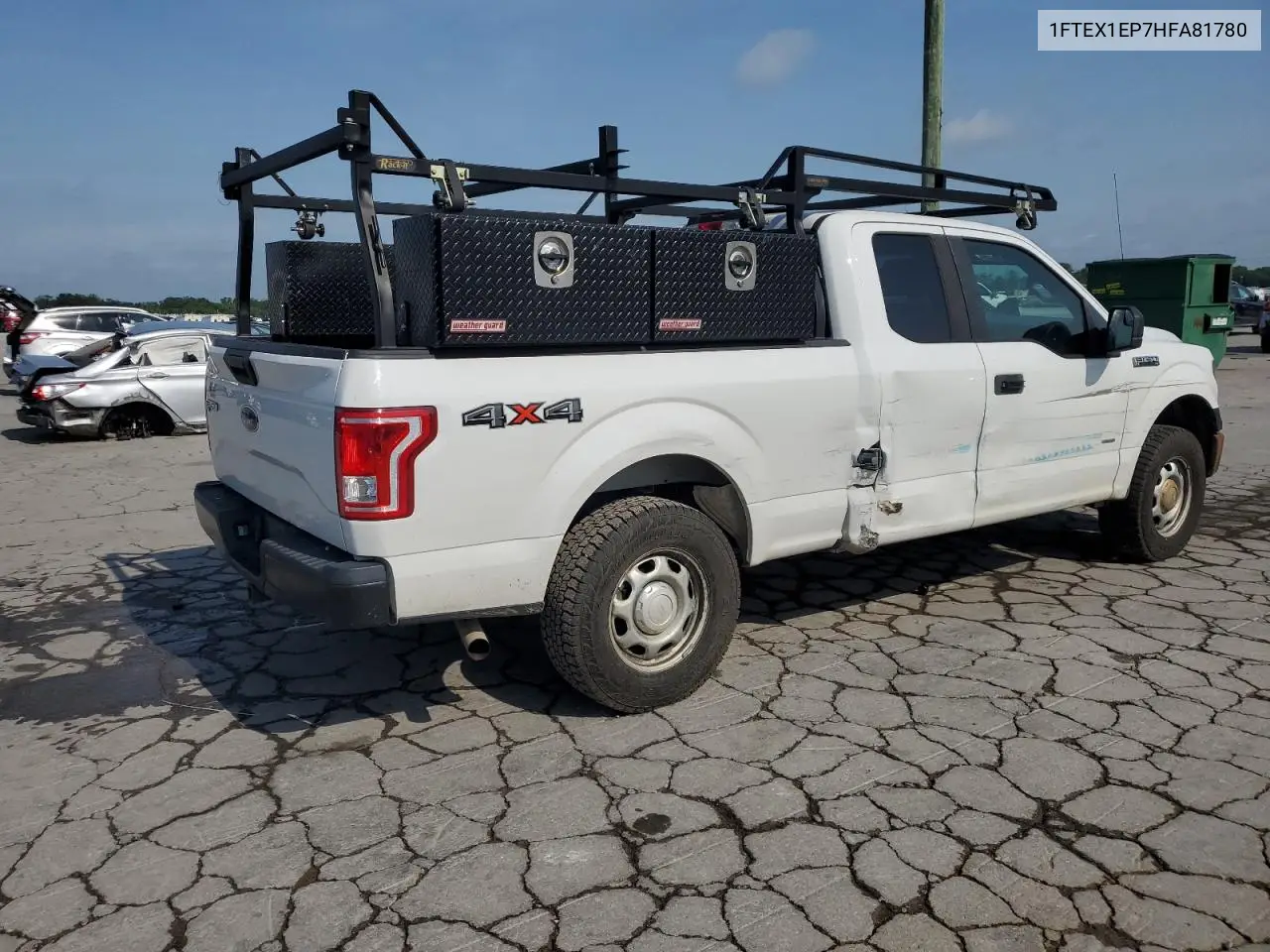 2017 Ford F150 Super Cab VIN: 1FTEX1EP7HFA81780 Lot: 62687945