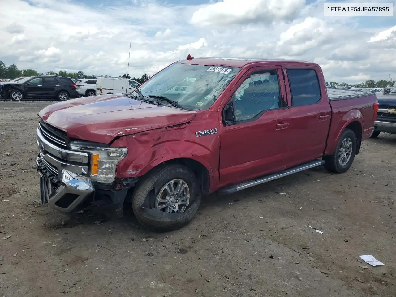 2018 Ford F150 Supercrew VIN: 1FTEW1E54JFA57895 Lot: 56842175
