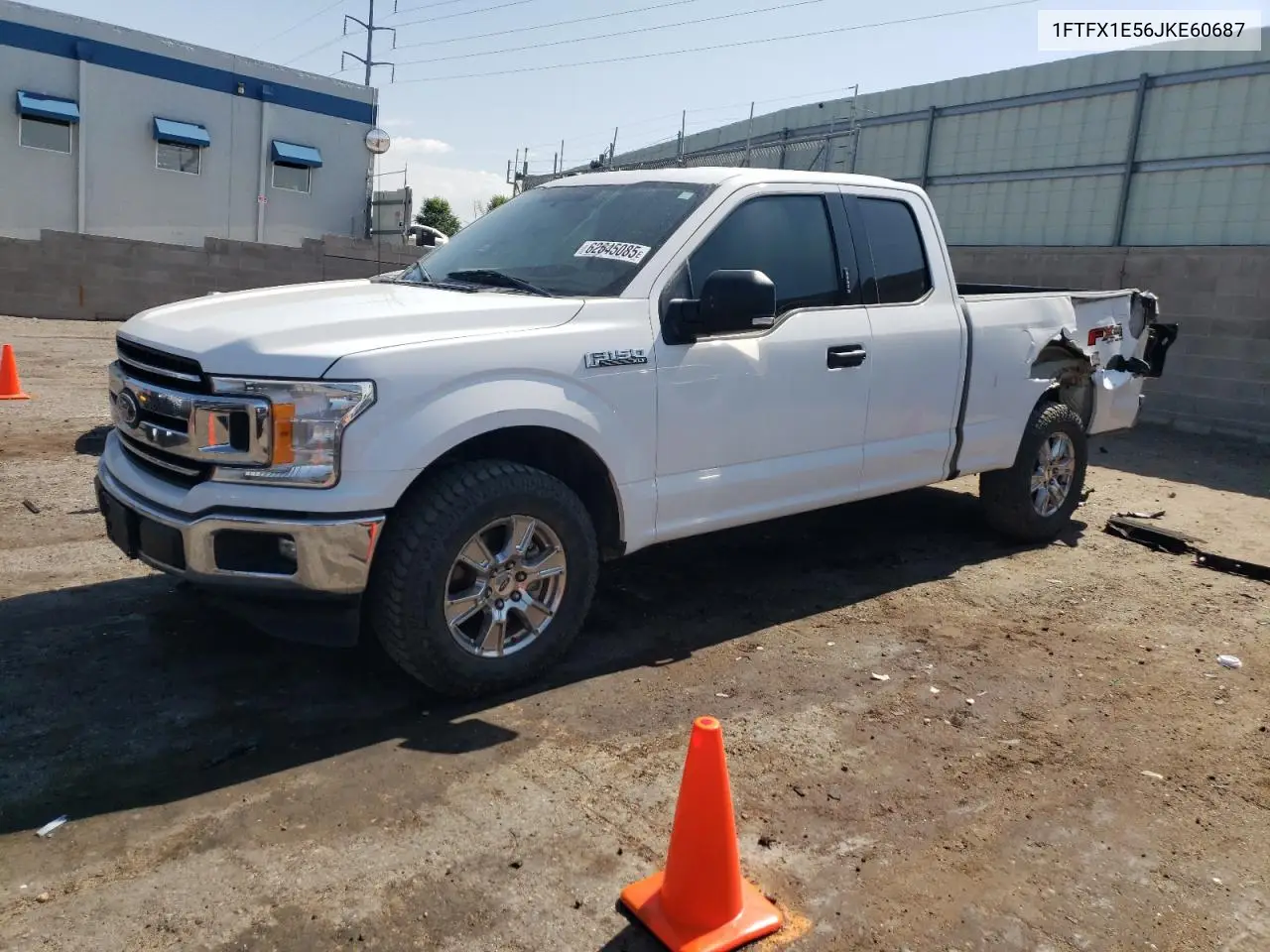 2018 Ford F150 Super Cab VIN: 1FTFX1E56JKE60687 Lot: 62645085