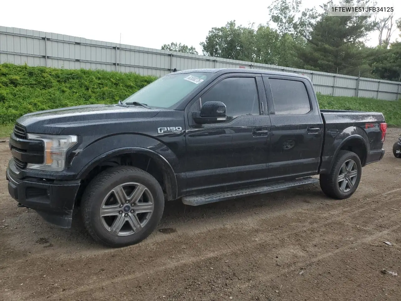 2018 Ford F150 Supercrew VIN: 1FTEW1E51JFB34125 Lot: 62658275