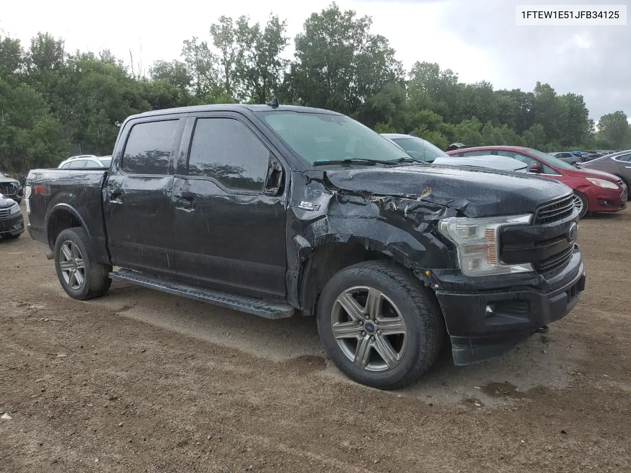 2018 Ford F150 Supercrew VIN: 1FTEW1E51JFB34125 Lot: 62658275