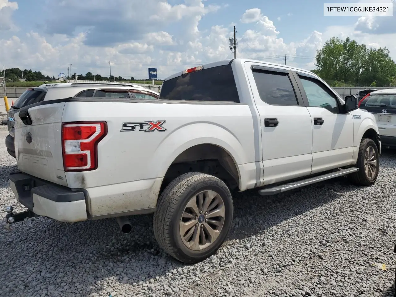 2018 Ford F150 Supercrew VIN: 1FTEW1CG6JKE34321 Lot: 62852195