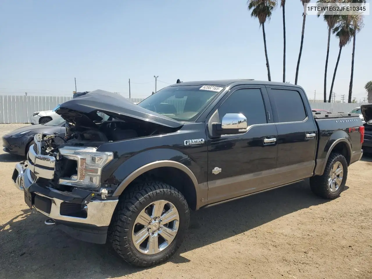 2018 Ford F150 Supercrew VIN: 1FTEW1EG2JFE10345 Lot: 62882165