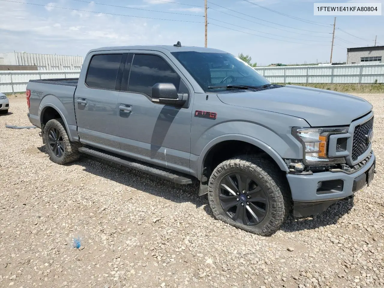 2019 Ford F150 Supercrew VIN: 1FTEW1E41KFA80804 Lot: 56785875