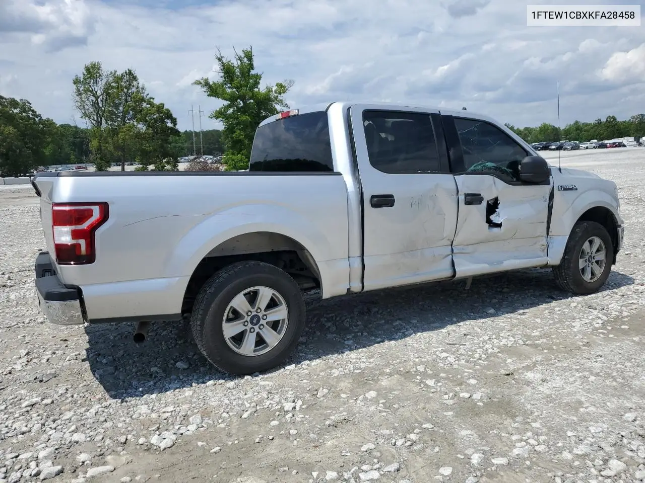 2019 Ford F150 Supercrew VIN: 1FTEW1CBXKFA28458 Lot: 56912625