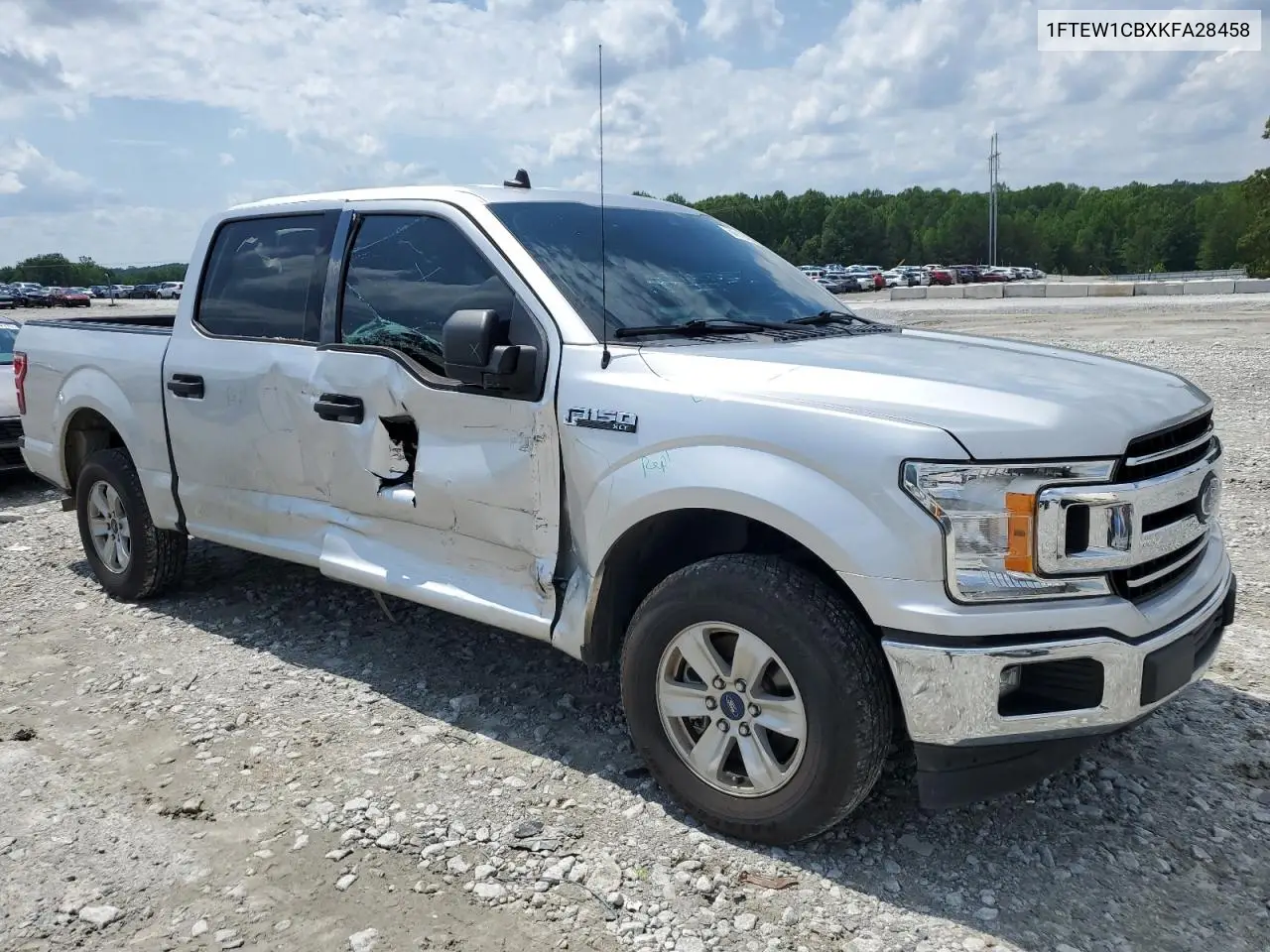 2019 Ford F150 Supercrew VIN: 1FTEW1CBXKFA28458 Lot: 56912625