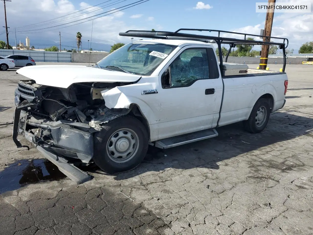 2019 Ford F150 VIN: 1FTMF1CB4KKC41571 Lot: 56915905