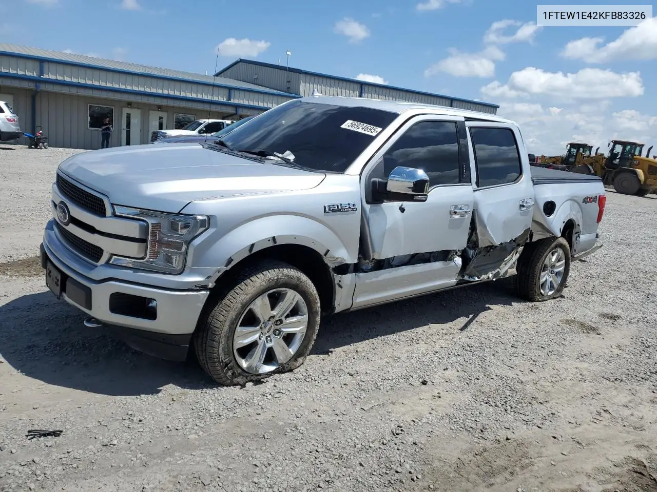 2019 Ford F150 Supercrew VIN: 1FTEW1E42KFB83326 Lot: 56924695