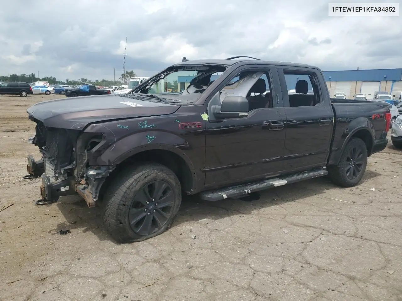 2019 Ford F150 Supercrew VIN: 1FTEW1EP1KFA34352 Lot: 61971495