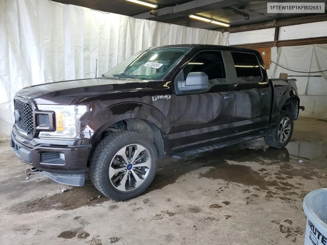 2019 Ford F150 Supercrew VIN: 1FTEW1EP1KFB02651 Lot: 62206885