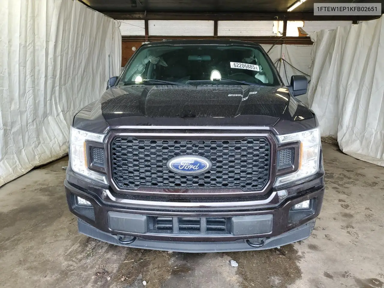 2019 Ford F150 Supercrew VIN: 1FTEW1EP1KFB02651 Lot: 62206885