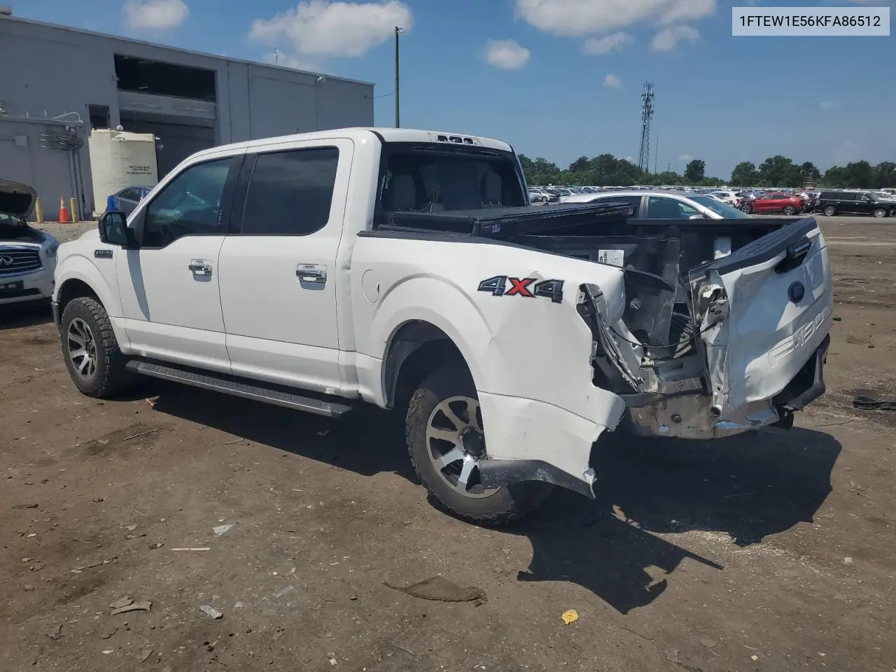 2019 Ford F150 Supercrew VIN: 1FTEW1E56KFA86512 Lot: 62386435