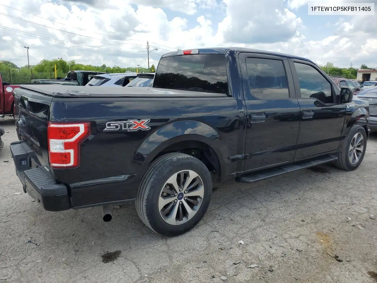 2019 Ford F150 Supercrew VIN: 1FTEW1CP5KFB11405 Lot: 62651795