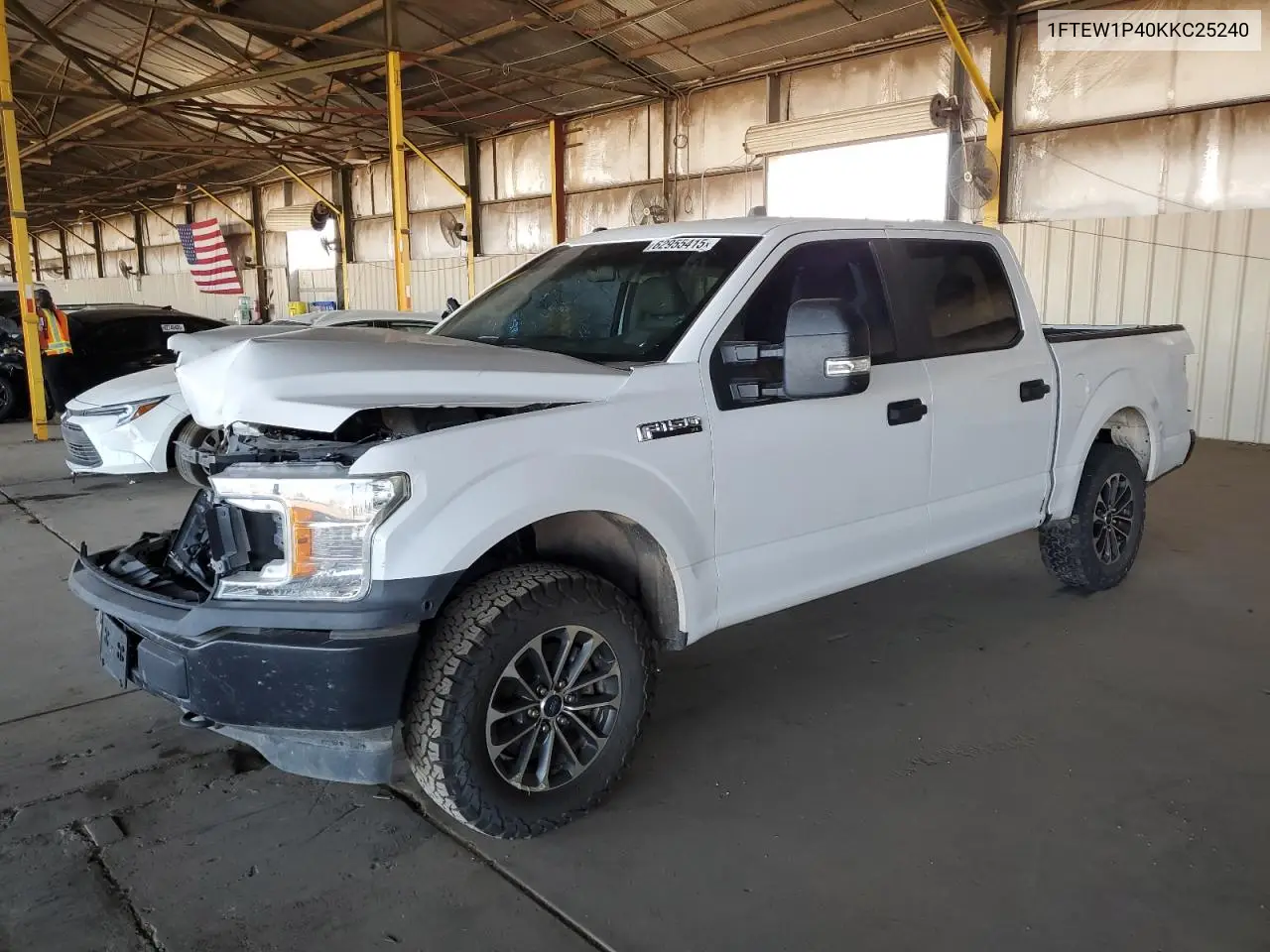 2019 Ford F150 Police Responder VIN: 1FTEW1P40KKC25240 Lot: 62955415