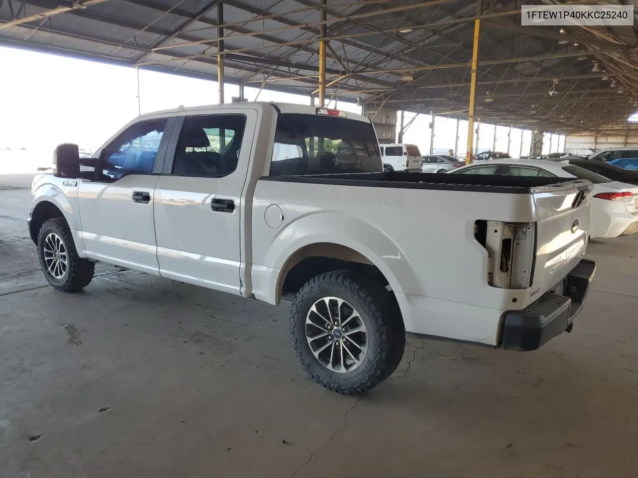 2019 Ford F150 Police Responder VIN: 1FTEW1P40KKC25240 Lot: 62955415