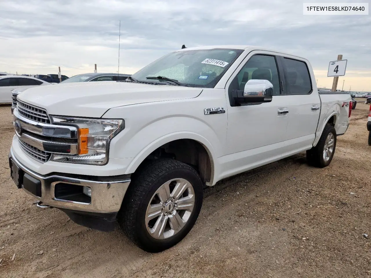 2020 Ford F150 Supercrew VIN: 1FTEW1E58LKD74640 Lot: 62311415