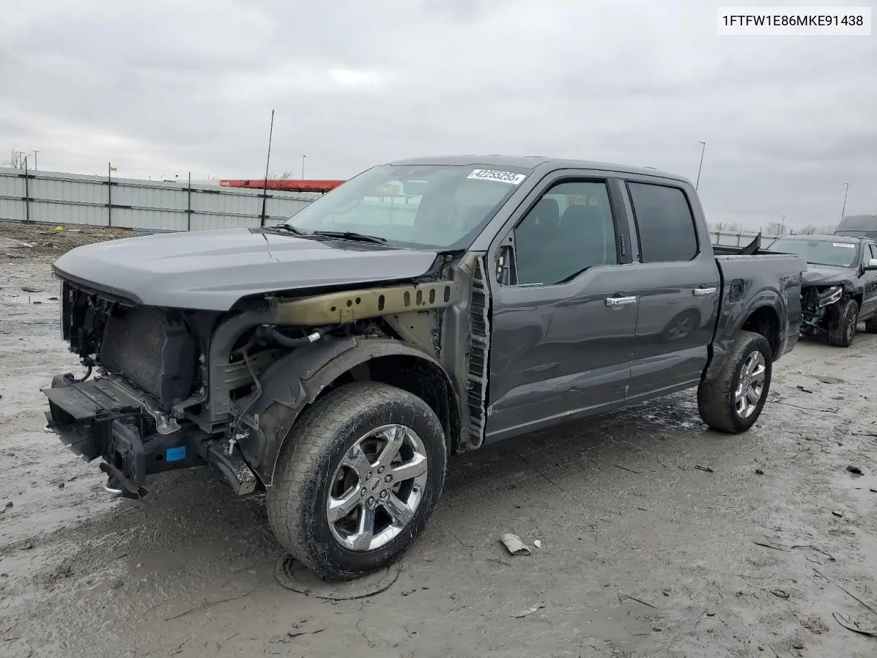 2021 Ford F150 Supercrew VIN: 1FTFW1E86MKE91438 Lot: 42255255