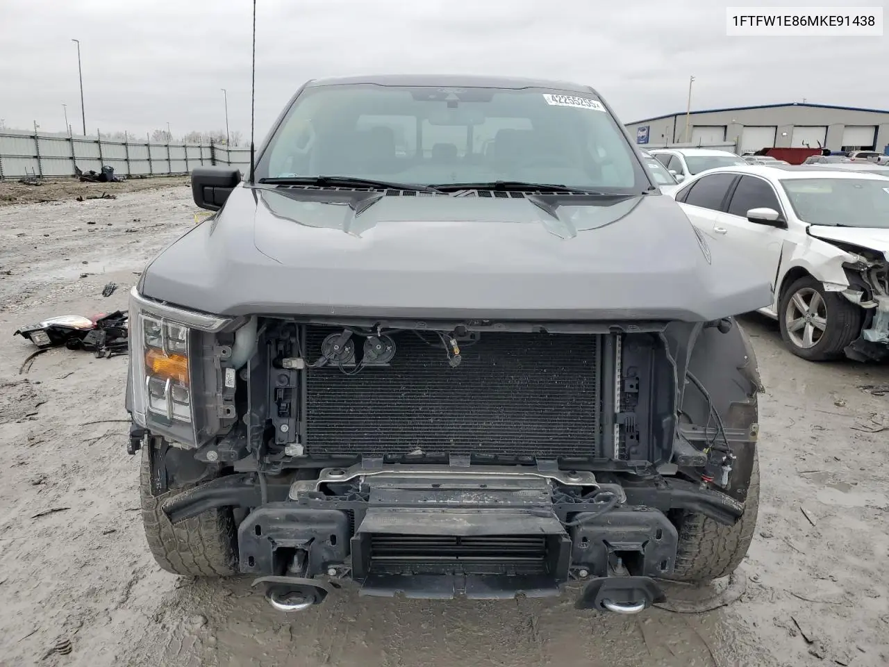 2021 Ford F150 Supercrew VIN: 1FTFW1E86MKE91438 Lot: 42255255