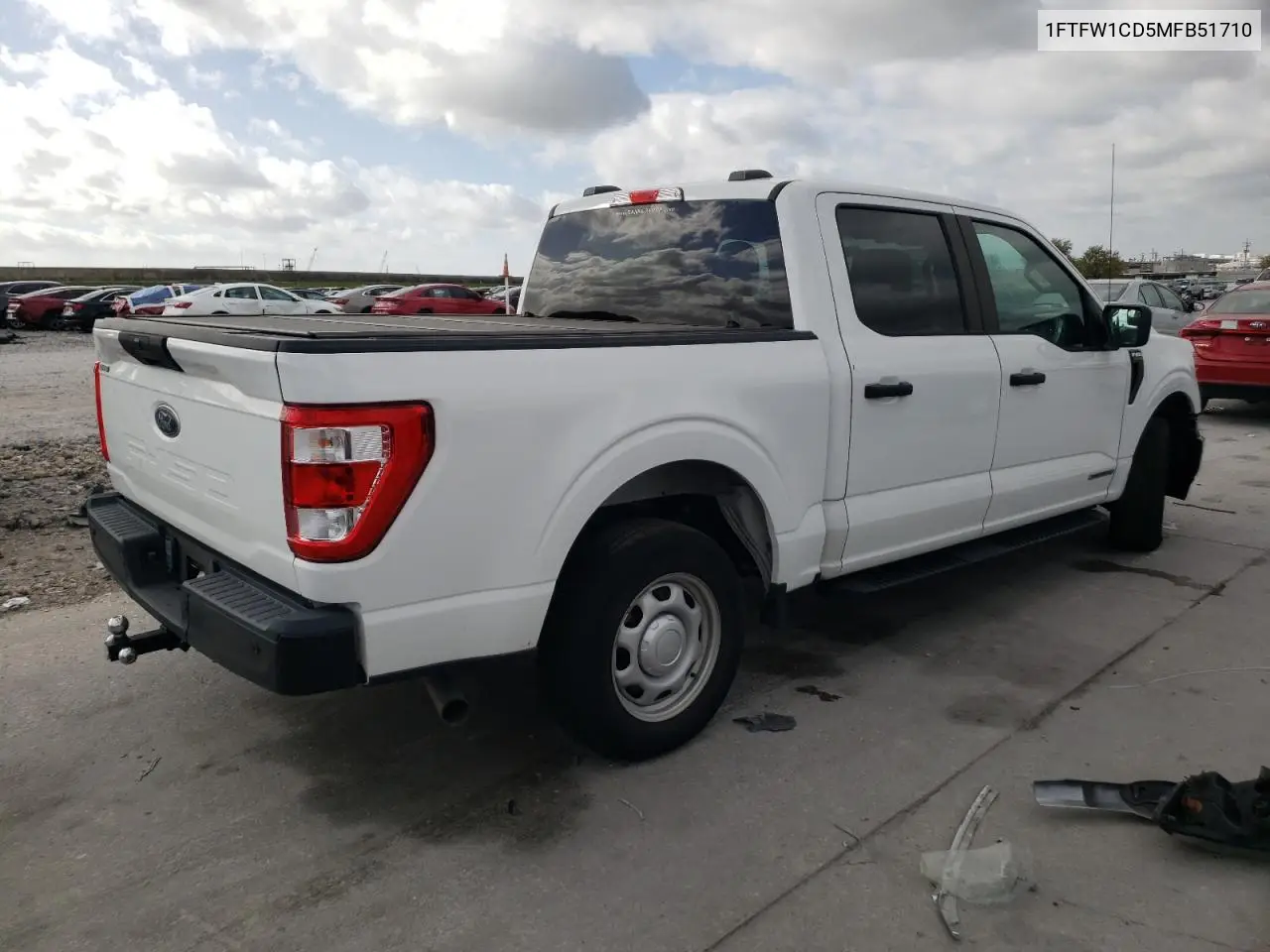 2021 Ford F150 Supercrew VIN: 1FTFW1CD5MFB51710 Lot: 49811455