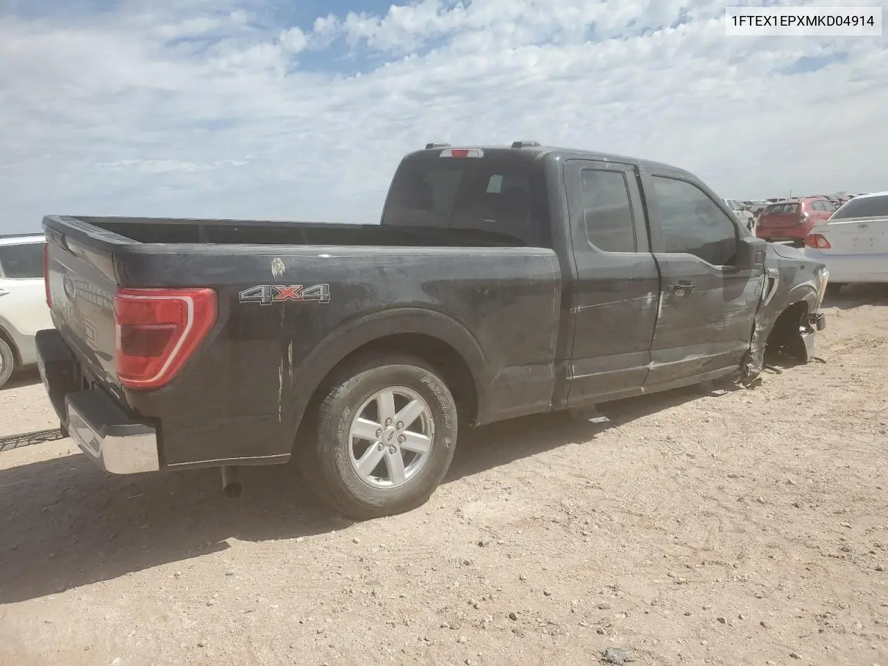 2021 Ford F150 Super Cab VIN: 1FTEX1EPXMKD04914 Lot: 53673915