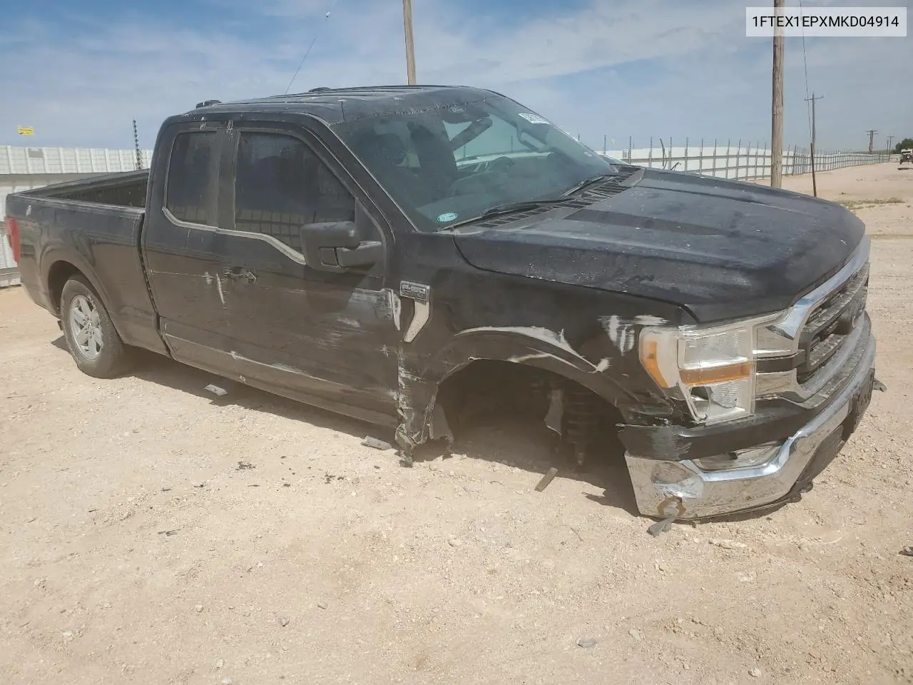 2021 Ford F150 Super Cab VIN: 1FTEX1EPXMKD04914 Lot: 53673915
