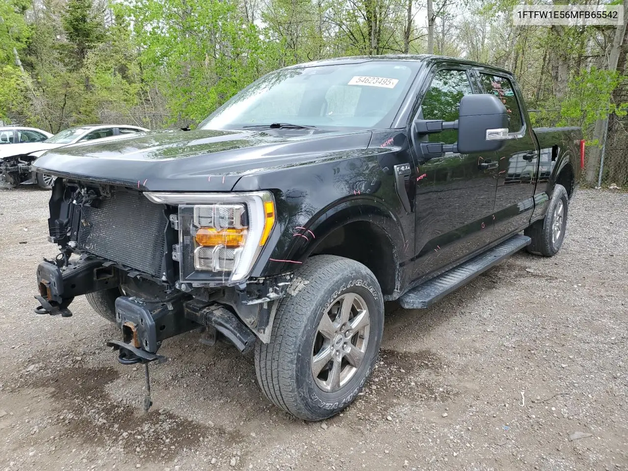 2021 Ford F150 Supercrew VIN: 1FTFW1E56MFB65542 Lot: 54623495