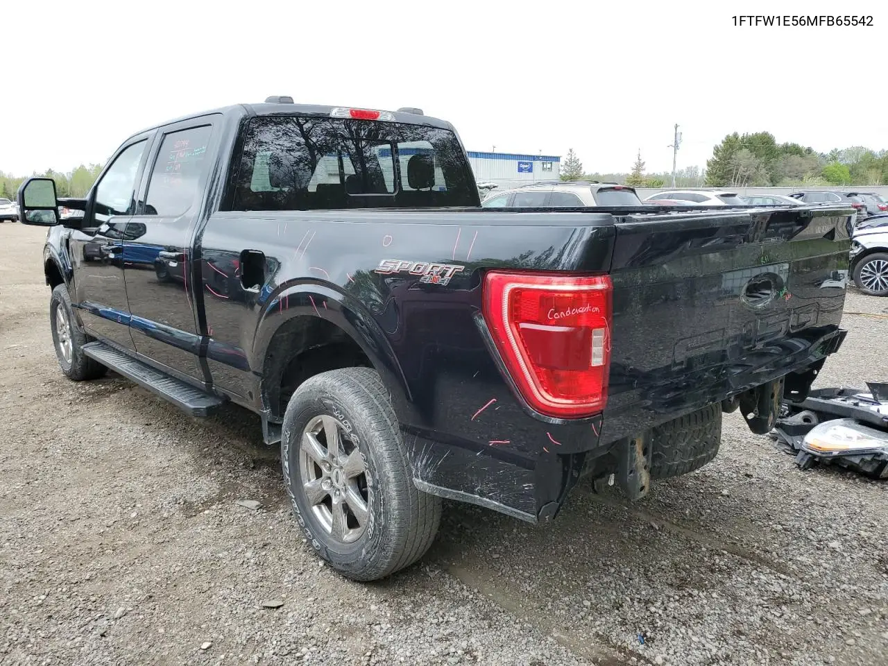 2021 Ford F150 Supercrew VIN: 1FTFW1E56MFB65542 Lot: 54623495