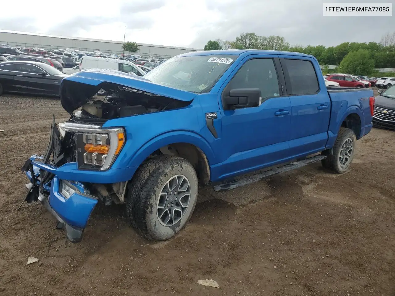 2021 Ford F150 Supercrew VIN: 1FTEW1EP6MFA77085 Lot: 56791575