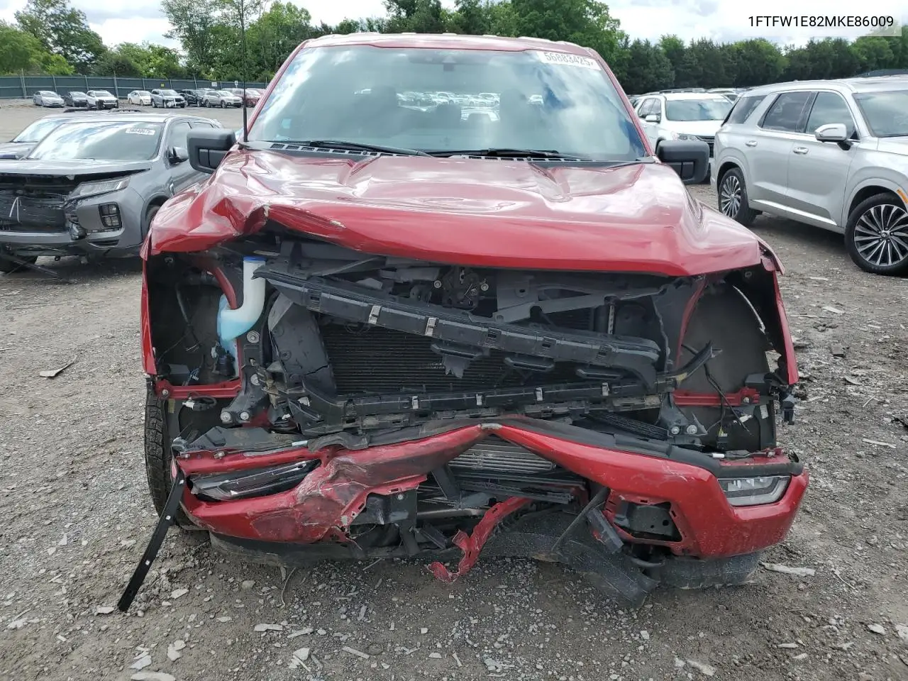 2021 Ford F150 Supercrew VIN: 1FTFW1E82MKE86009 Lot: 56883425